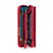 Portofel dama din piele naturala DiAmanti Tina  Rosso D8601